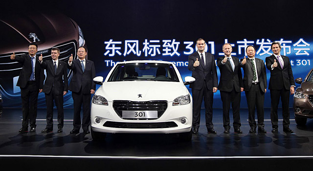 Lancement de la Peugeot 301 en Chine