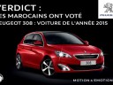 La Peugeot 308 est la Voiture de l’Année 2015 au Maroc !