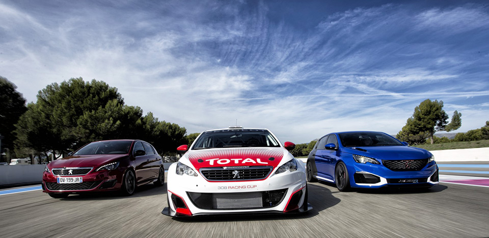 Peugeot 308 by Peugeot Sport sur le circuit du Castellet