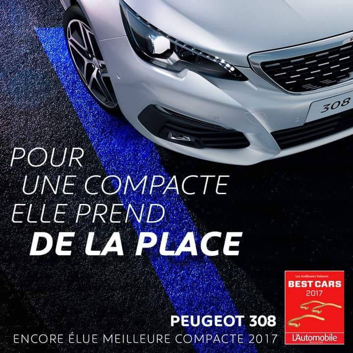 Photo officielle Peugeot 308 II restylée 2017