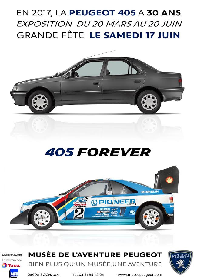 Exposition Peugeot 405 Forever 2017 - Musée de l'Aventure Peugeot