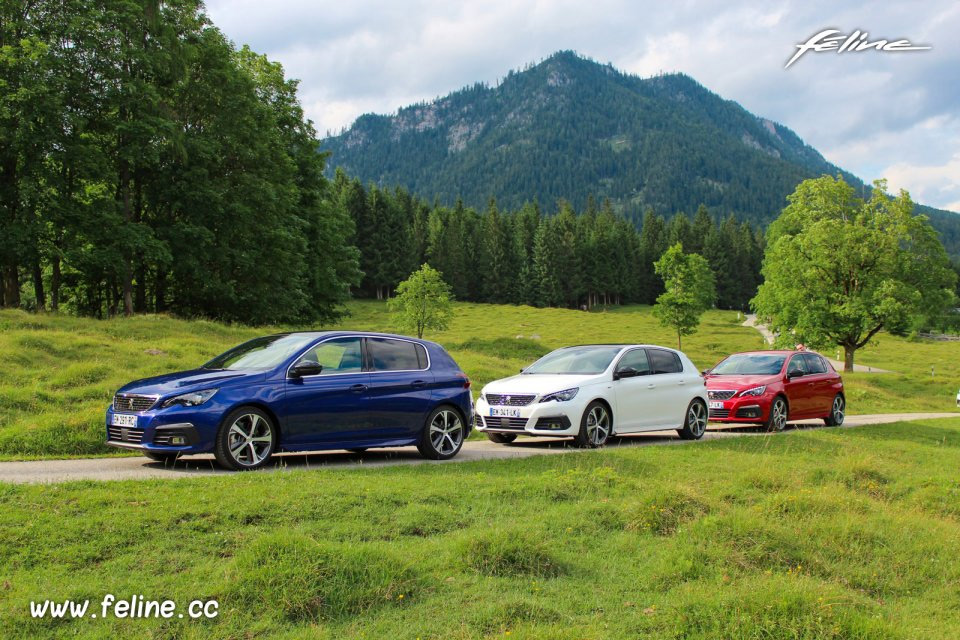 Photo groupe nouvelle Peugeot 308 II restylée (2017)