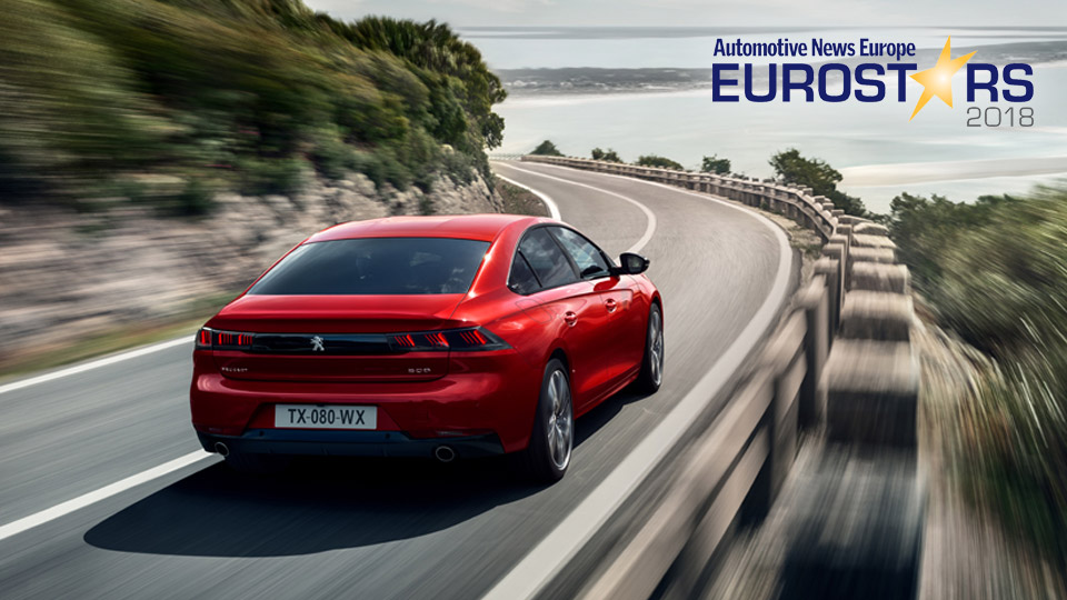 La nouvelle Peugeot 508 remporte le prix Eurostar du Design 2018