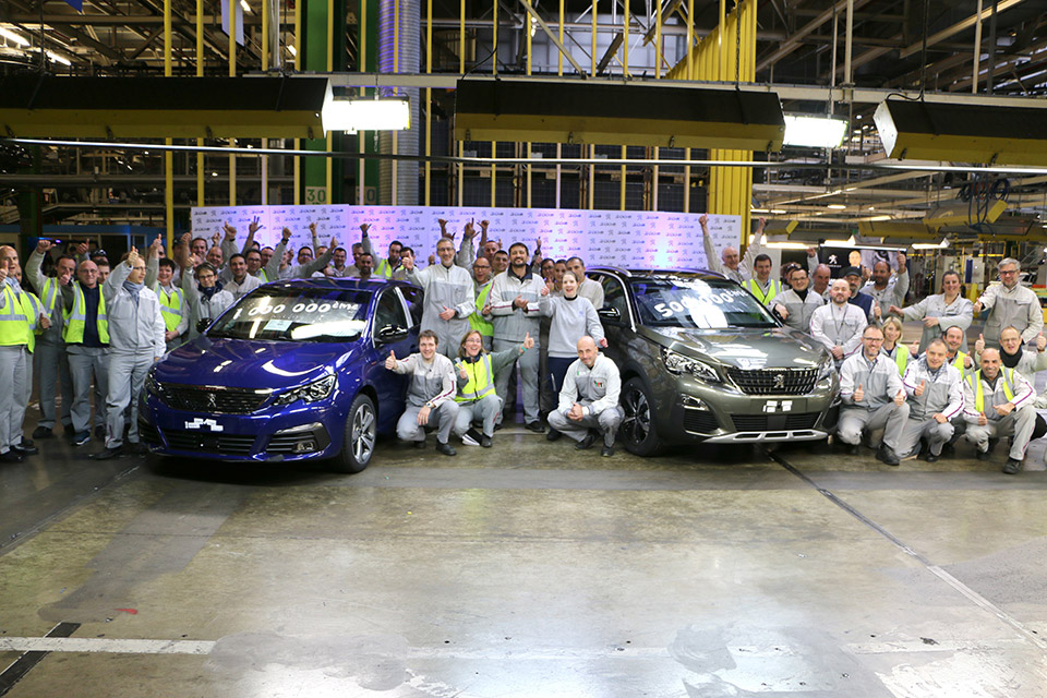 L'usine de Sochaux a produit 1 million de Peugeot 308 et 500.000 Peugeot 3008 !
