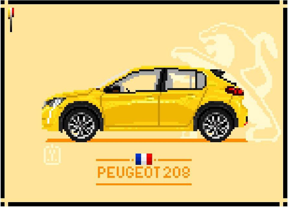 Insolite : les modèles Peugeot déclinés en Pixel Art !