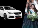 Vaimalama Chaves, Miss France 2019, en Peugeot 308 GTi sur le circuit du Mans