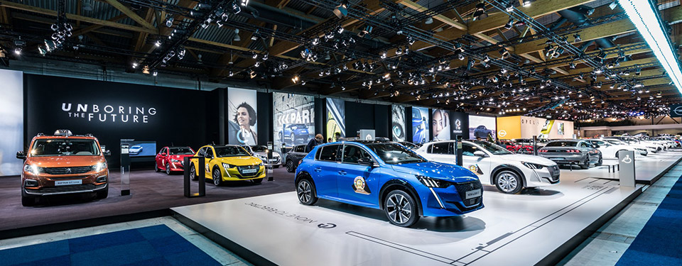 Stand Peugeot au Salon de l’Auto de Bruxelles 2020