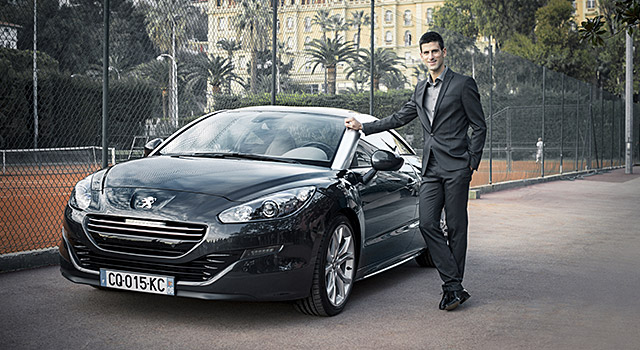 Peugeot RCZ et Novak Djokovic