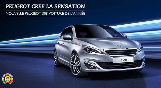 La nouvelle Peugeot 308 est la Voiture de l'Année 2014 !