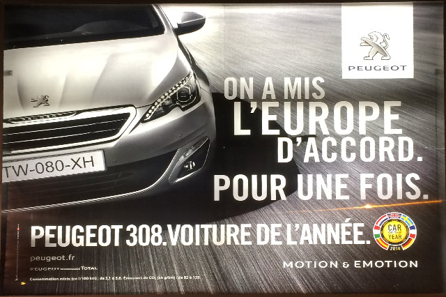 Publicité Peugeot 308