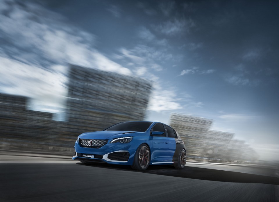 Photo officielle 3/4 avant Peugeot 308 R HYbrid Concept (2015)