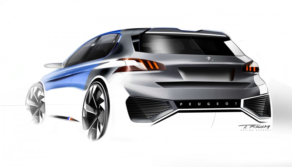 Sketch officiel Peugeot 308 R HYbrid (2015)