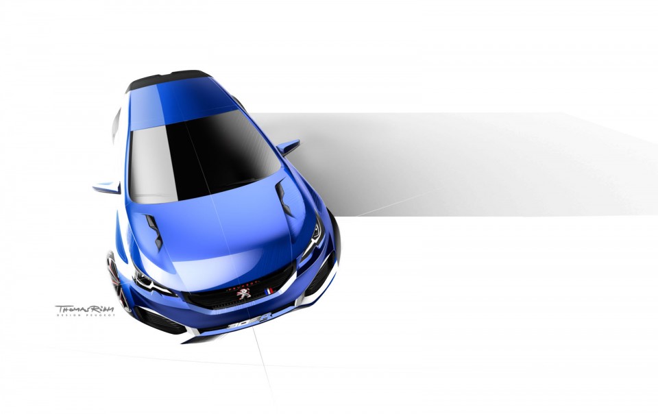 Sketch officiel Peugeot 308 R HYbrid (2015)