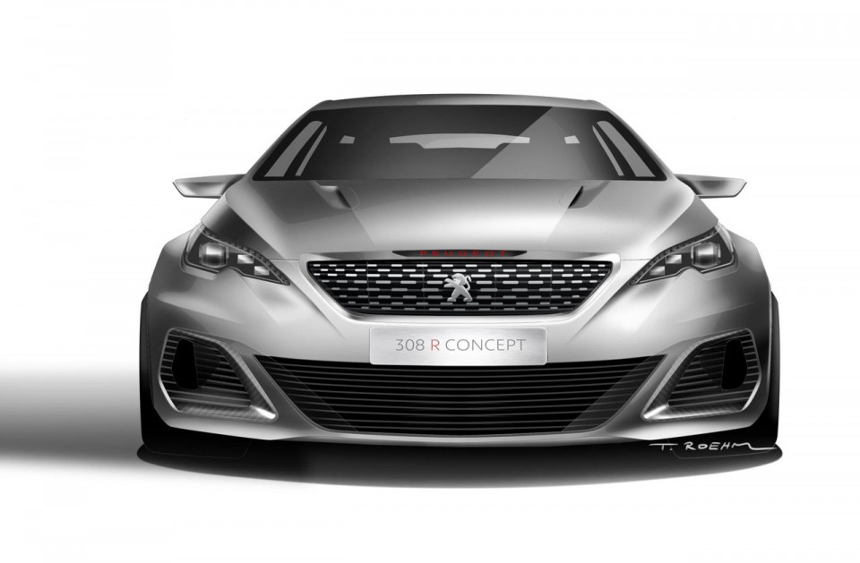 Sketch officiel exclusif Peugeot 308 R Concept (2013) - 2-008