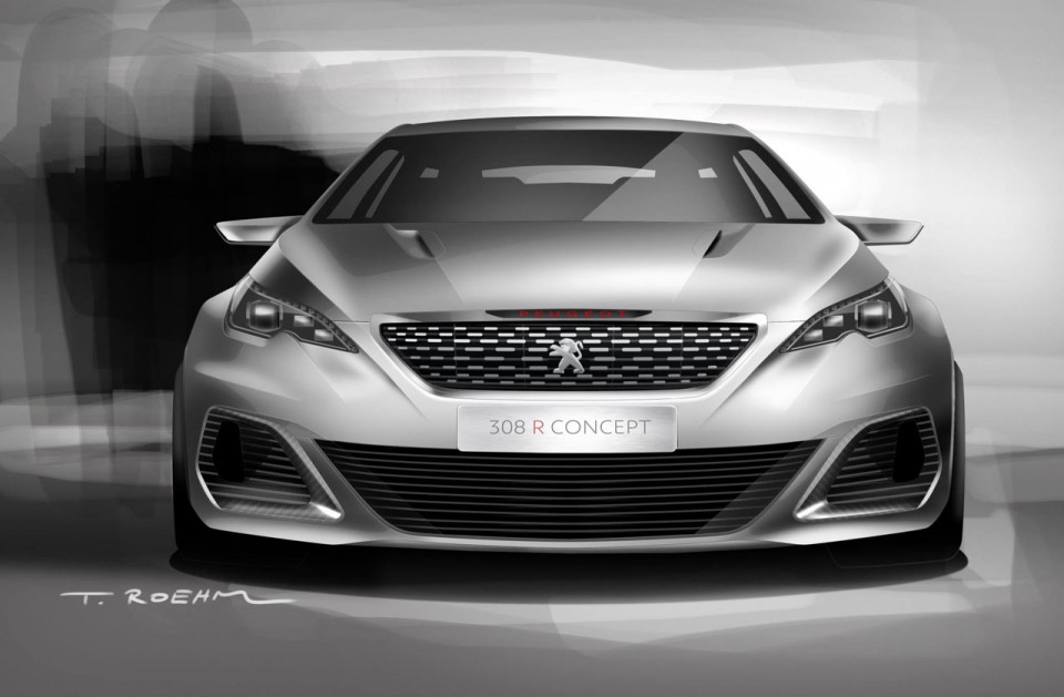 Sketch officiel exclusif Peugeot 308 R Concept (2013) - 2-009