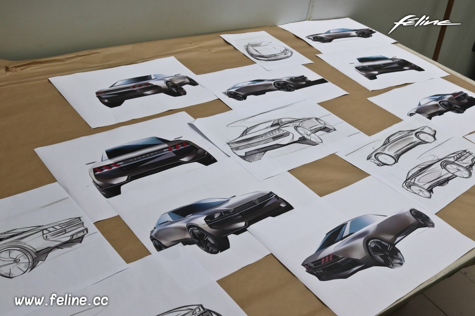 Photo coulisses projet Peugeot e-Legend Concept Car (2018)