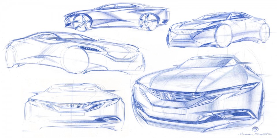 Photo sketch croquis Peugeot Exalt Concept (2014)