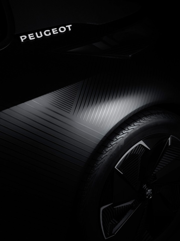 Photo détail coupe franche texturée Peugeot Fractal Concept Ca