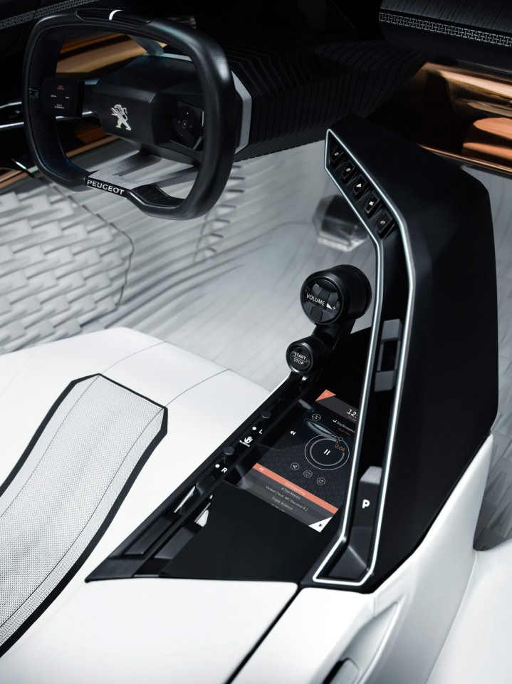 Photo console centrale Peugeot Fractal Concept Car (2015)