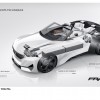 Dessin technique officiel Peugeot Fractal Concept Car (2015)