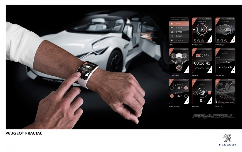 Photo montre connectée Peugeot Fractal Concept Car (2015)