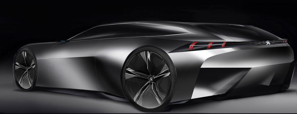 Photo 3/4 arrière design sketch Peugeot Instinct Concept Car (2