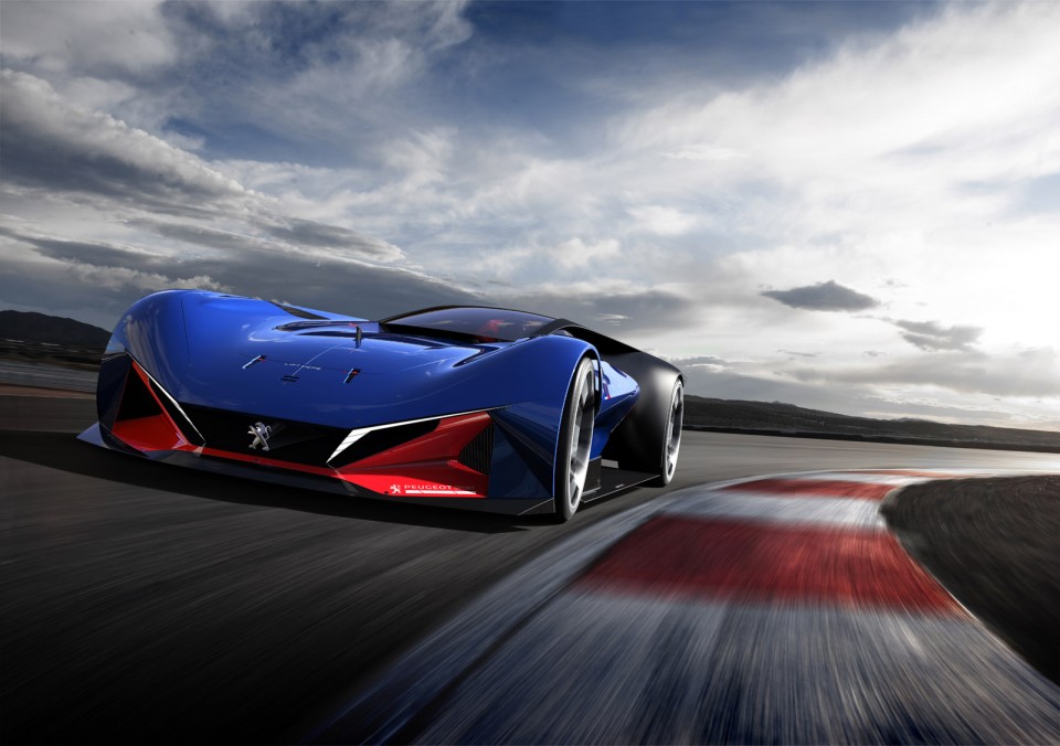 Photo face avant dynamique Peugeot L500 R HYbrid Concept (2016)