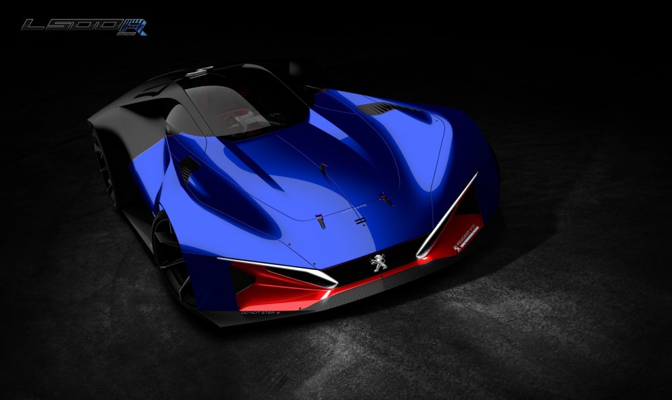 Photo officielle face avant Peugeot L500 R HYbrid Concept (2016)