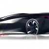 Photo sketch 3/4 arrière Peugeot Onyx Concept Car (2012) - 1-042
