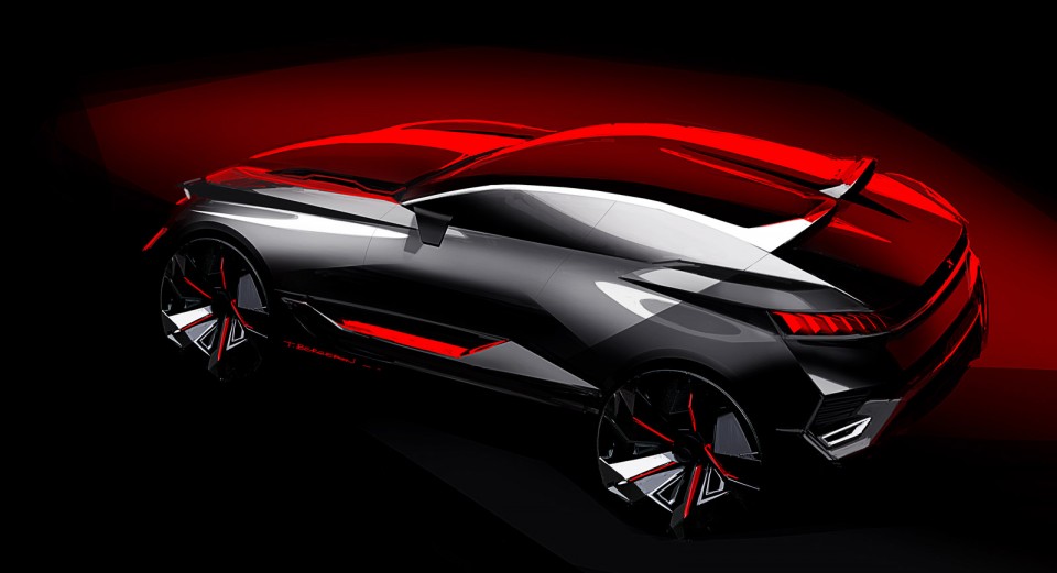 Sketch Peugeot Quartz Concept Car (2014)