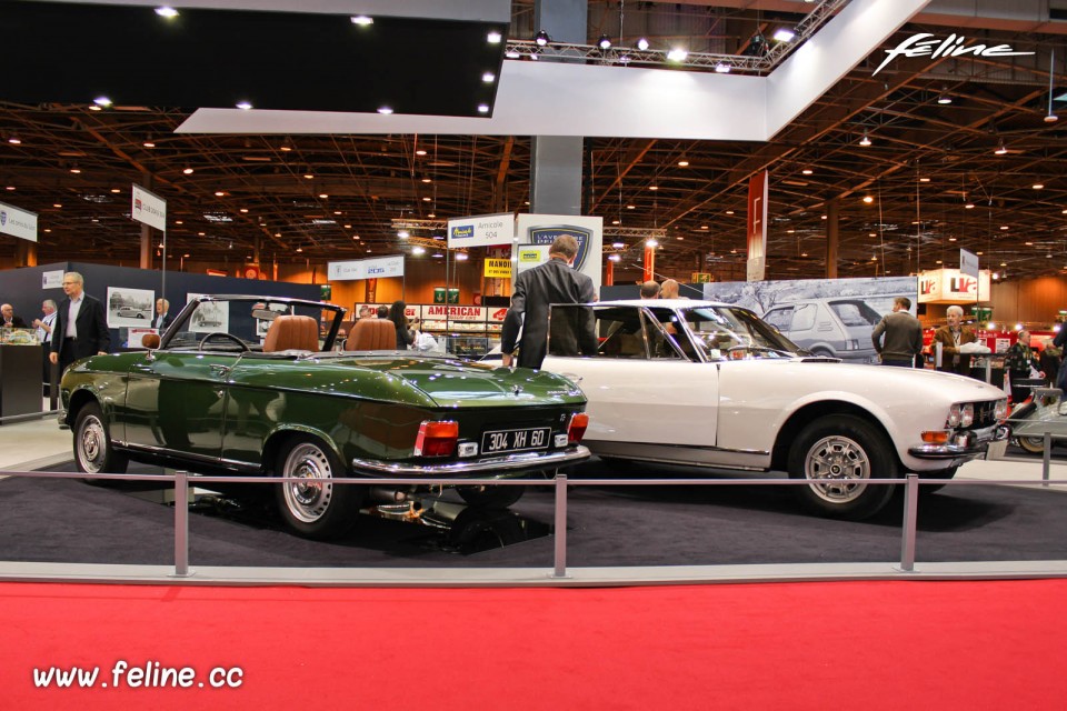 Photo Peugeot 504 Coupé (1970) et Peugeot 304 S Cabriolet (1975) - Salon Rétromobile 2014