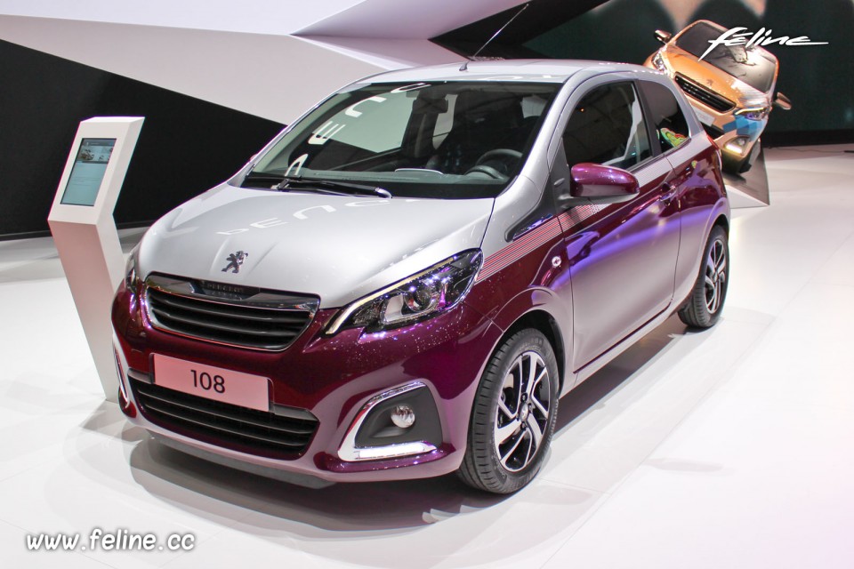 Photo Peugeot 108 Allure bi-colore Red Purple / Gris Gallium - S