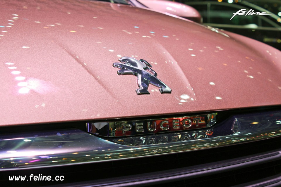 Photo logo lion capot Peugeot 108 - Salon de Genève 2014