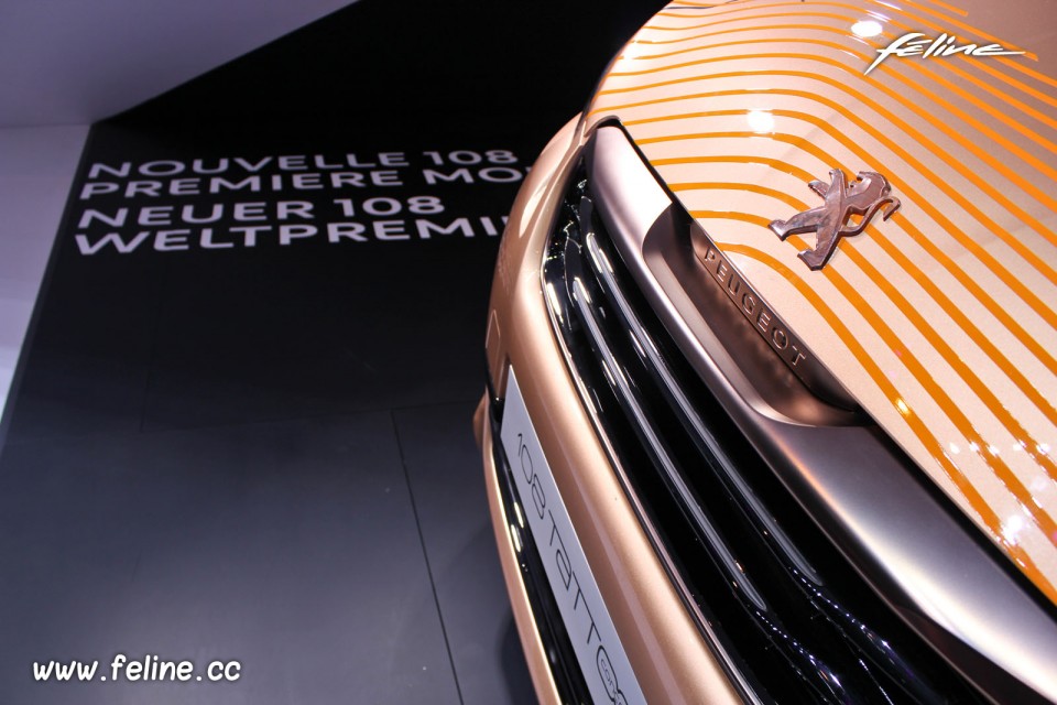 Photo calandre avant Peugeot 108 Tattoo Concept - Salon de Genè