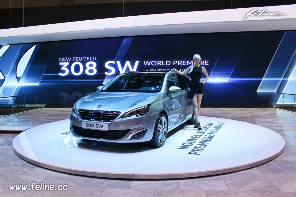 Photo Peugeot 308 SW II Gris Artense - Salon de Genève 2014
