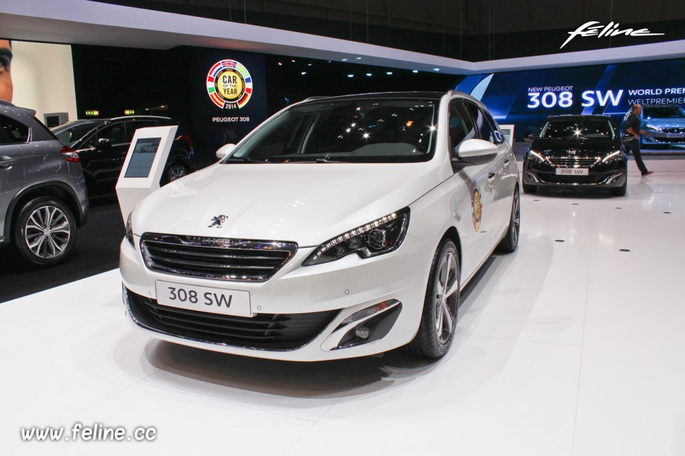 Photo Peugeot 308 SW II Blanc Banquise - Salon de Genève 2014