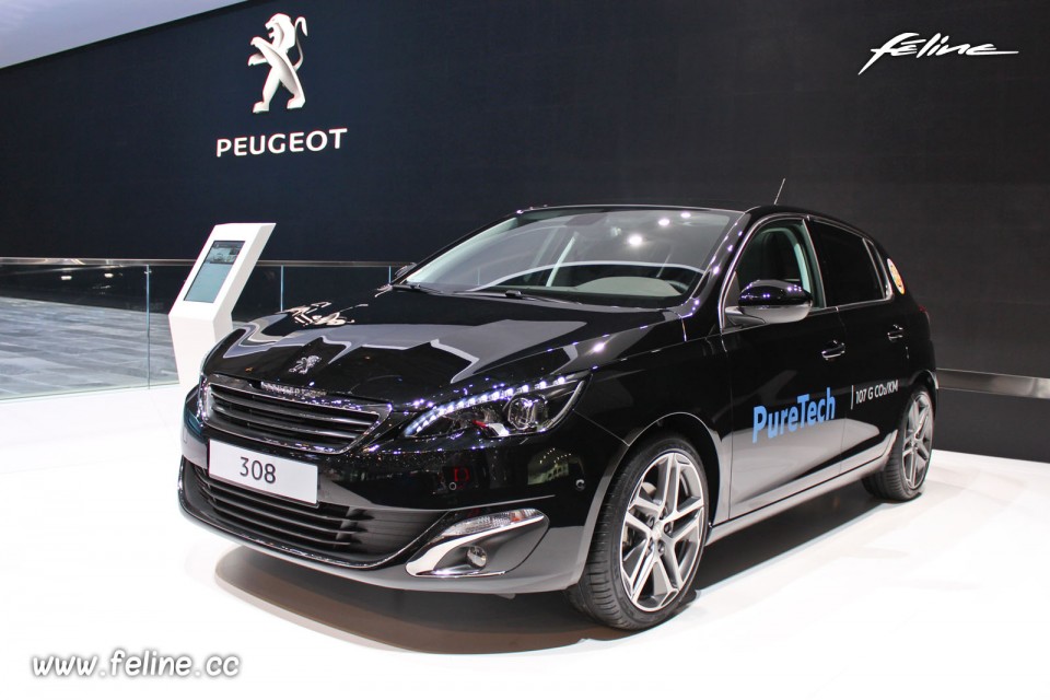 Photo Peugeot 308 II Noir Perla Nera - Salon de Genève 2014