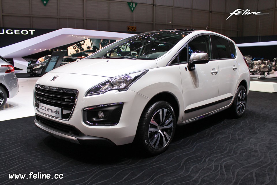 Photo Peugeot 3008 HYbrid4 Blanc Nacré - Salon de Genève 2014