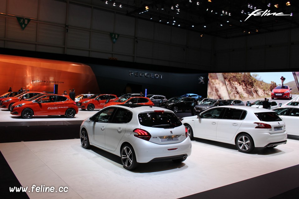 Photo gamme Peugeot - Salon de Genève 2015