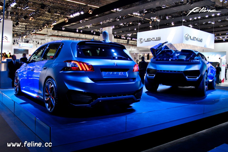 Photo Peugeot 308 R HYbrid (2015) et Quartz Concept (2014) - Sal