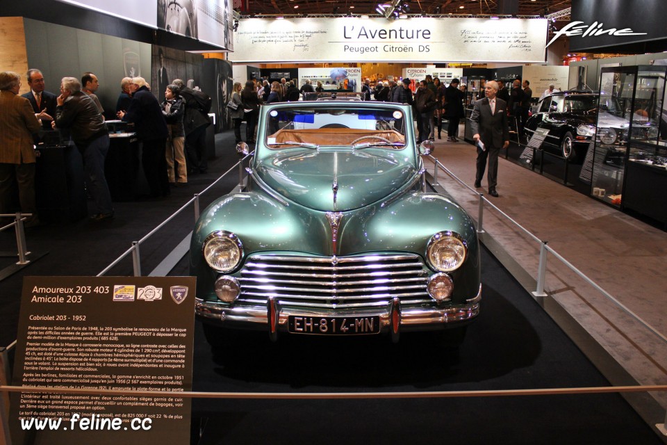 Photo Peugeot 203 Cabriolet (1952) - Salon Rétromobile 2017