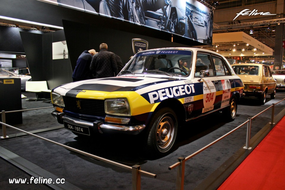 Photo 3/4 avant Peugeot 504 Berline GL (1974) - Salon Rétromobi