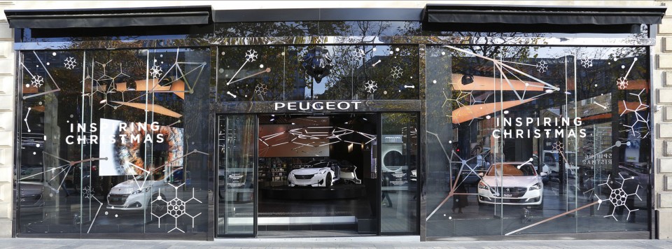 Vitrine « Inspiring Christmas » @ Peugeot Avenue Paris - Novem