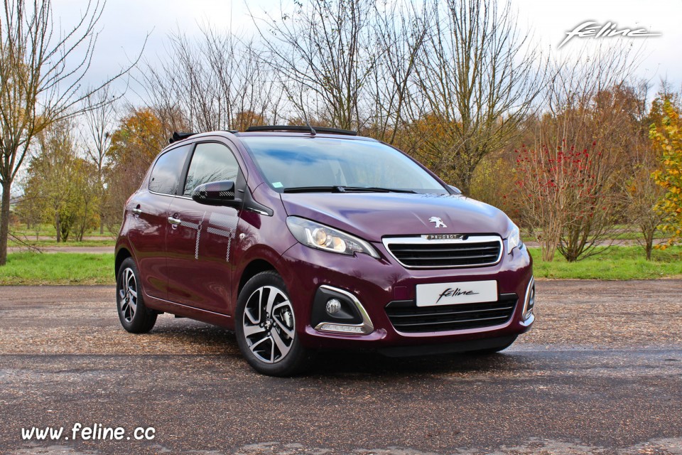 Photo 3/4 avant Peugeot 108 Allure Top Red Purple