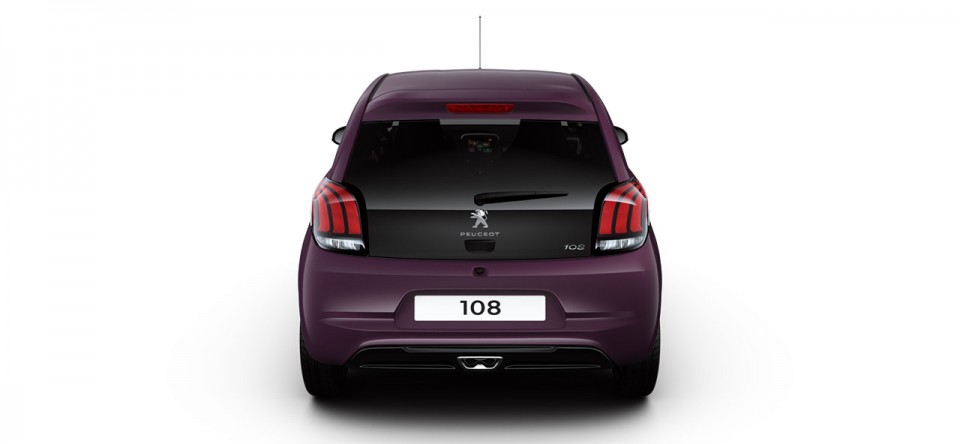 Photo vue arrière Peugeot 108 I Red Purple