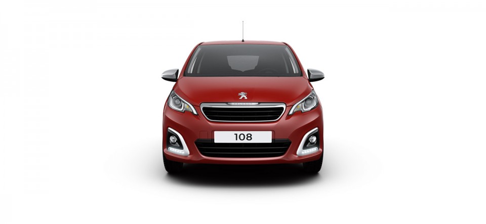 Photo face avant Peugeot 108 I Rouge Scarlet