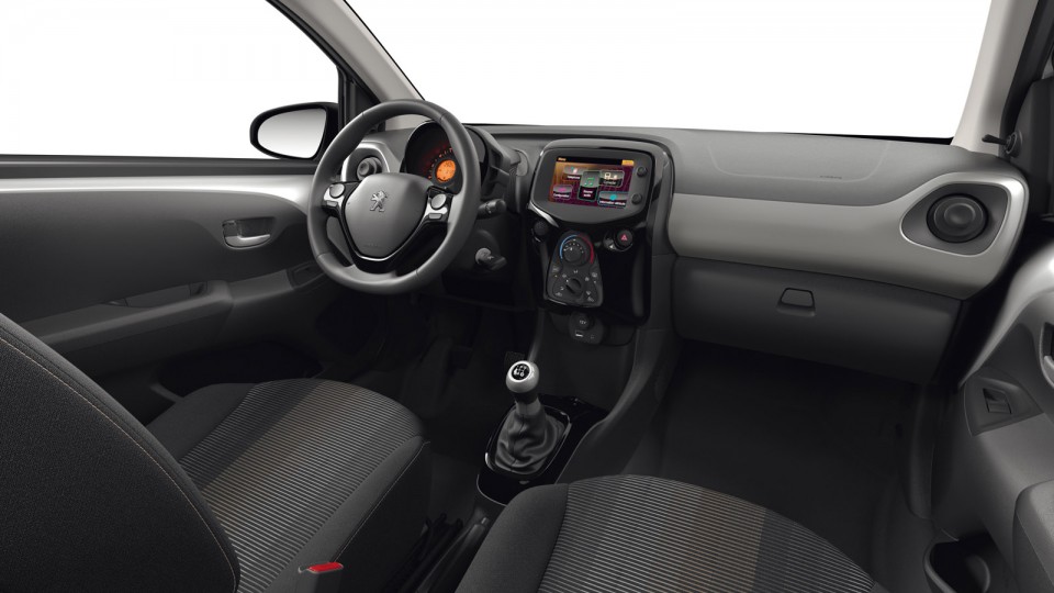 Intérieur Maille Rayura Noir / Aïkinite Peugeot 108 Top I