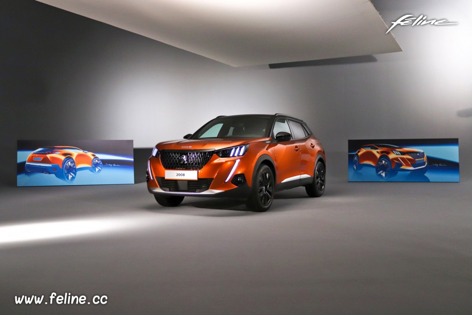 Photo shooting studio Peugeot 2008 II GT Orange Fusion (2019)