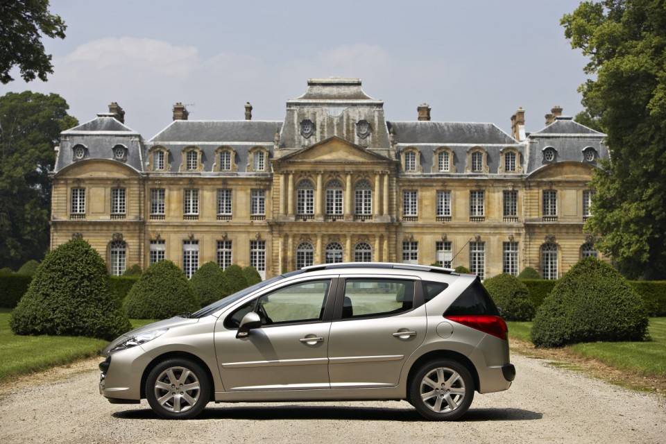 Photo profil statique Peugeot 207 SW Gris Cendré phase 1 (2007) - 1-009