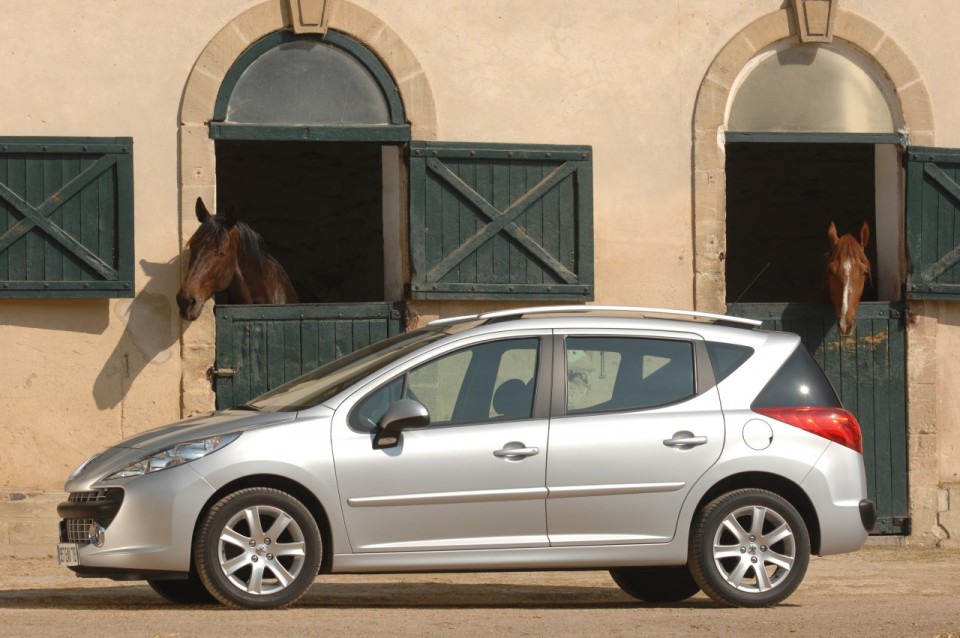 Photo profil statique Peugeot 207 SW Gris Aluminium phase 1 (2007) - 1-018